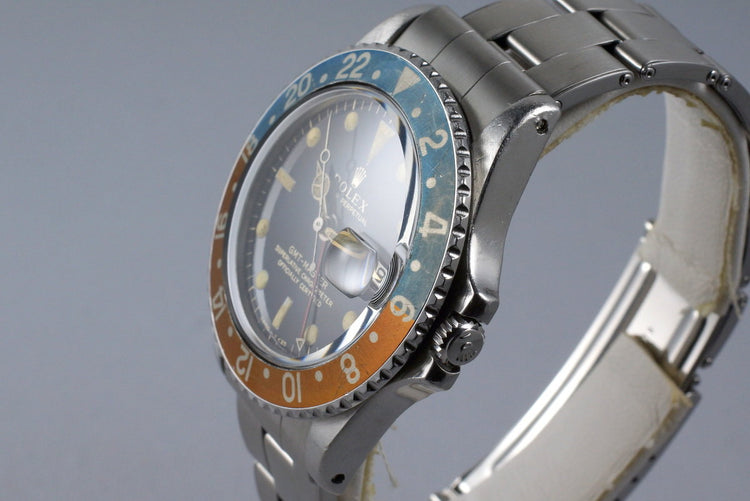 1964 Rolex GMT 1675 Glossy Gilt Dial with Box and Papers