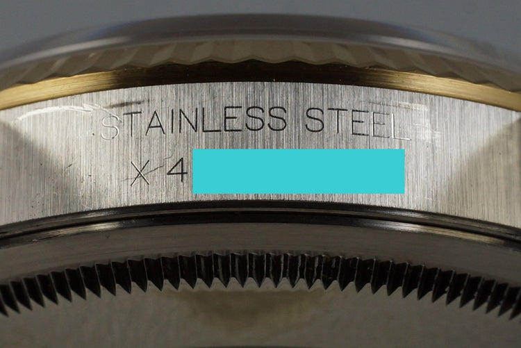 1991 Rolex Two Tone DateJust 16233 Glossy Black Dial