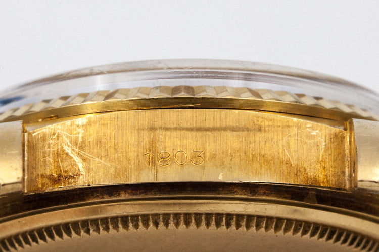1972 Rolex YG Day-Date 1803 Blue Stella Dial