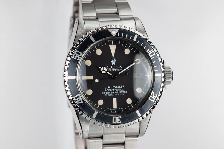 1978 Rolex Sea-Dweller 1665 Rail Dial with Box and Papers