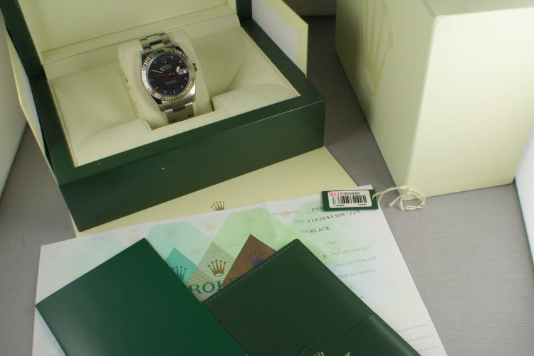2003 Rolex Datejust Turn-O-Graph 116264 with Black Dial