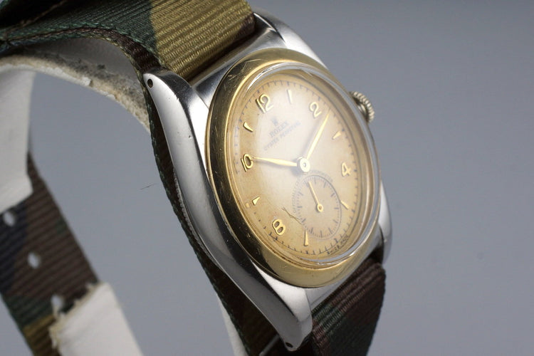 1947 Rolex Two Tone Bubble Back 3132 Non-Luminous