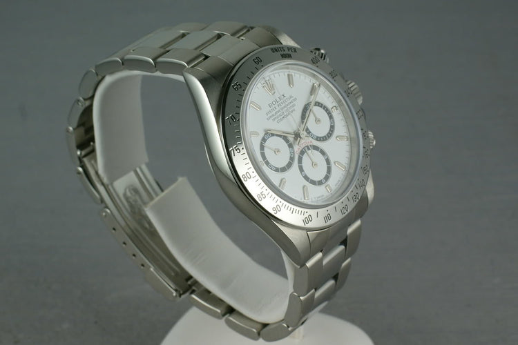 Rolex SS Zenith Daytona 16520 Box and Papers and RSC service papers