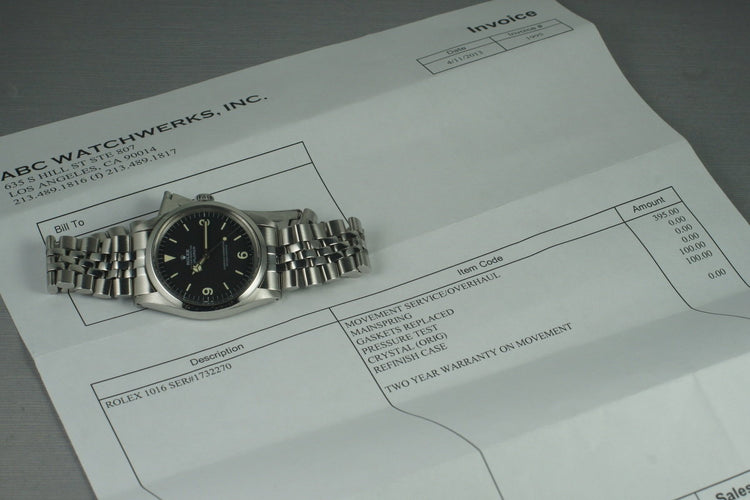 1967 Rolex Explorer 1 1016
