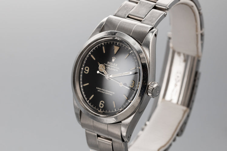 1960 Rolex Gilt Explorer I 1016 with Glossy Dark Brown Chapter Ring Dial