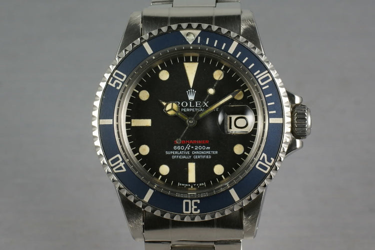 Rolex Red Submariner 1680 Blue Hue Insert