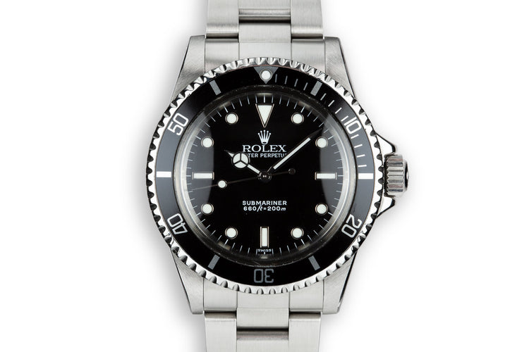 1966 Rolex Submariner 5513 with "SWISS" Only Luminova Service Dial