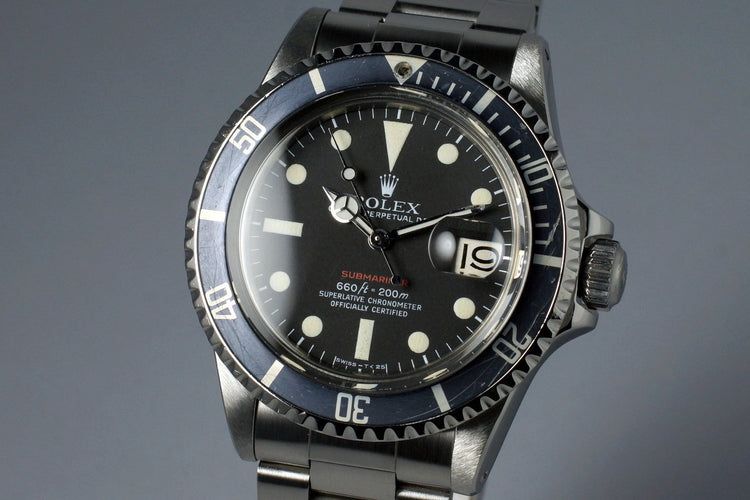 1971 Rolex Red Submariner 1680 Mark V Dial