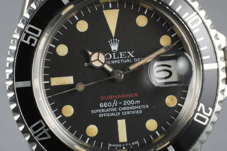 1970 Rolex Red Submariner 1680 Mark V