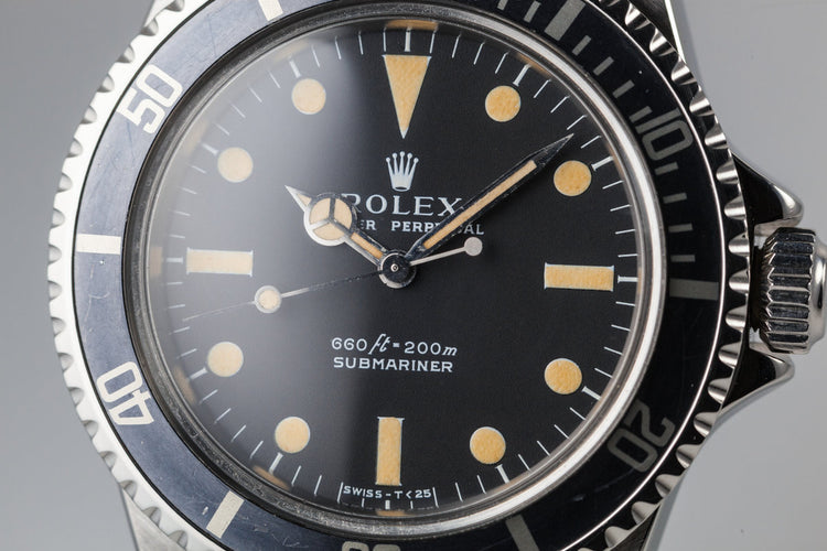 1974 Rolex Submariner 5513 Serif Dial with Box and Papers