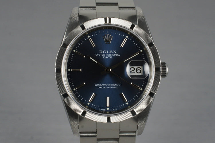 2006 Rolex Blue Dial Date 15210