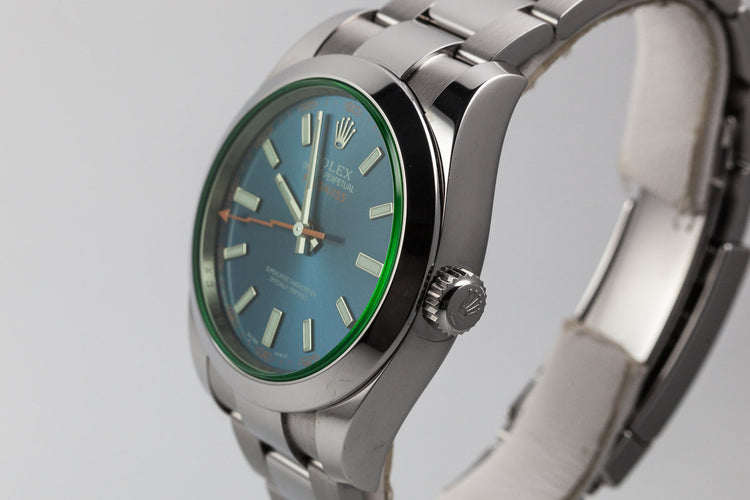 2014 Rolex Milgauss 116400GV with Box and Papers