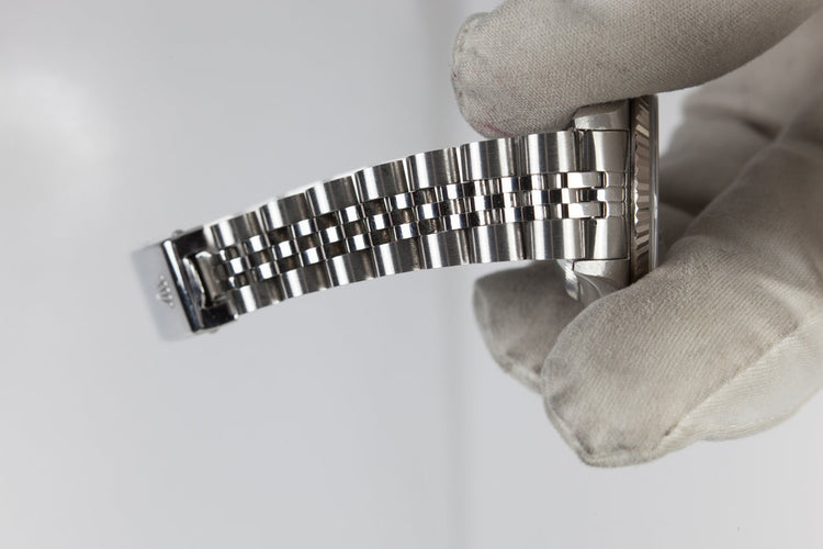 1999 Rolex Ladies Datejust 69174 with White Gold Bezel and Box and Papers