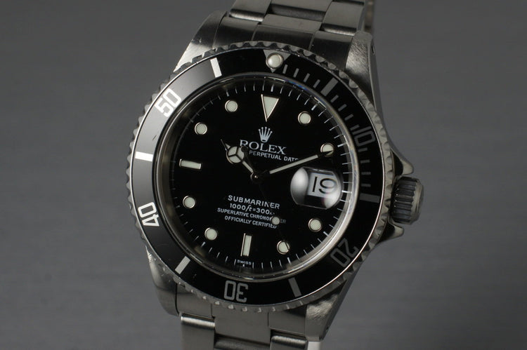1997 Rolex Submariner 16610 with RSC Papers