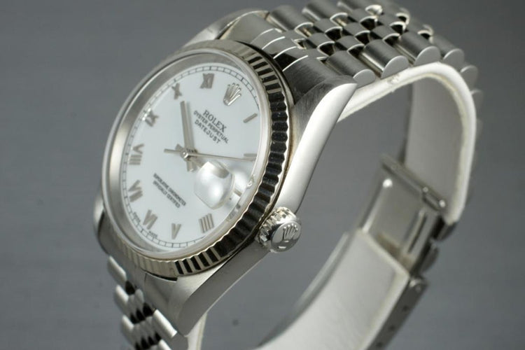 1995 Rolex Datejust 16234 White Roman Dial