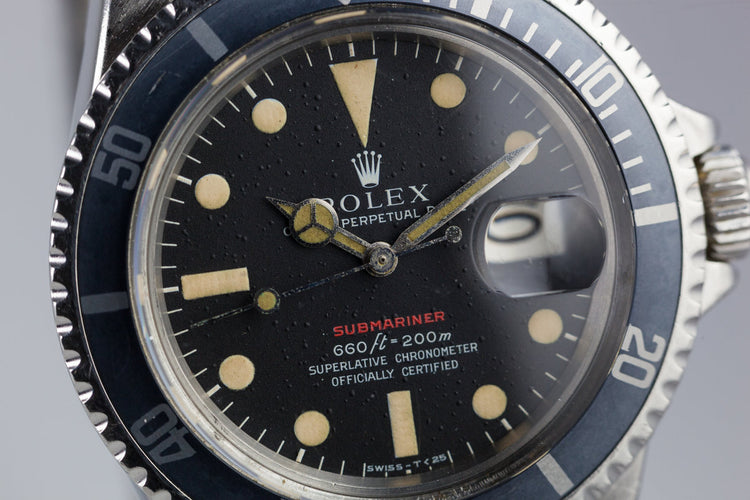 1971 Rolex Red Submariner 1680 Mark IV Dial
