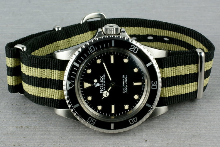 Rolex Submariner Dial 5513 WG surrounds on NATO