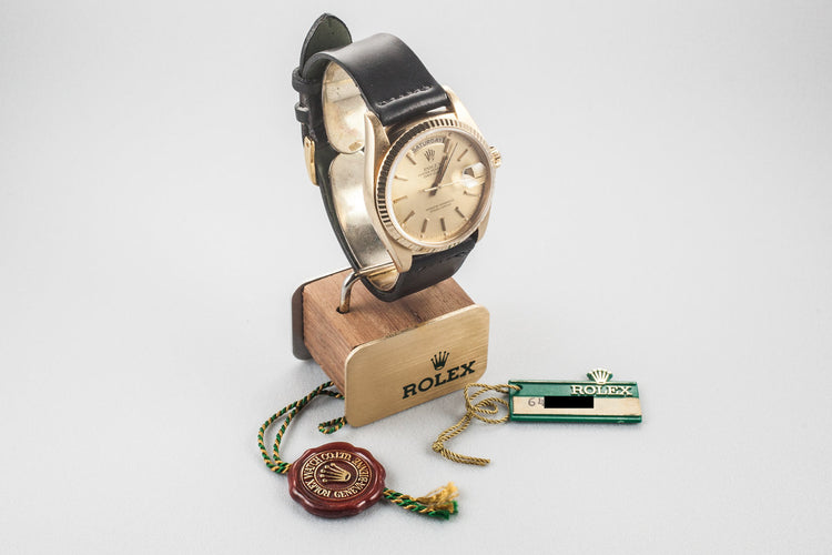 1980 Rolex 18K YG Day-Date 18038 with Hang Tags