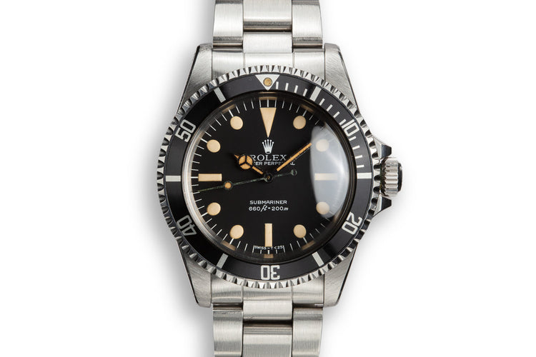 1981 Rolex Submariner 5513 MK III Maxi Dial with Box and Booklets