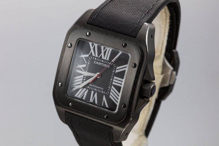 2016 Cartier Santos 100 Carbon WSSA0006 with Papers