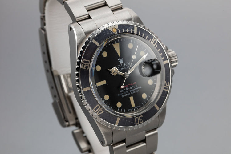 1970 Rolex Red Submariner 1680 Mark 4 Dial