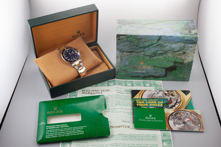2003 Rolex Two Tone Submariner 16613 with Box and Papers