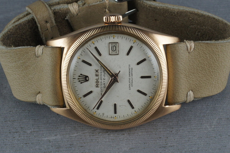 1954 Rolex 18K Rose Gold Datejust 6305