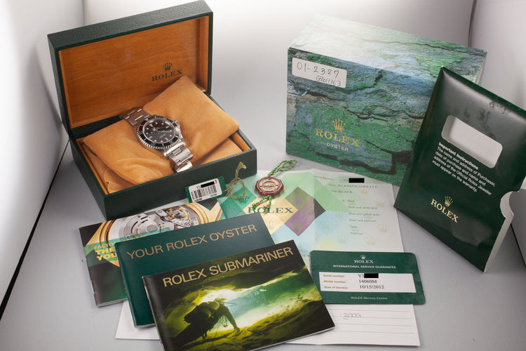 2002 Rolex Submariner 14060M with Box, Papers, and Service Papers