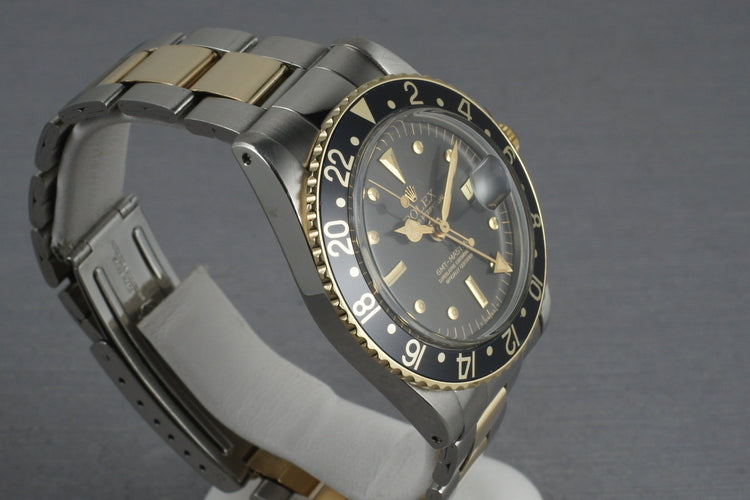 Rolex GMT Two Tone 1675 with black nipple dial