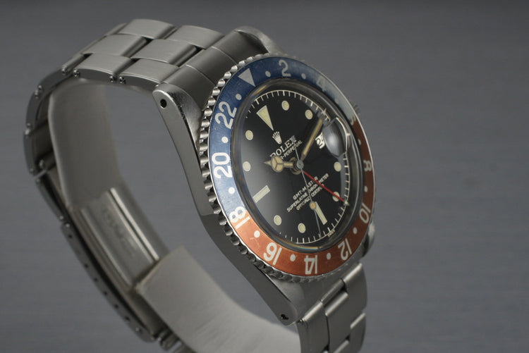 1960 Rolex GMT 1675 PCG with Glossy Gilt Chapter Ring Dial
