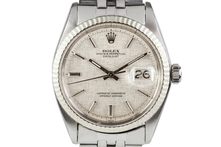 1972 Rolex Datejust 1601 No-Lume Linen Dial