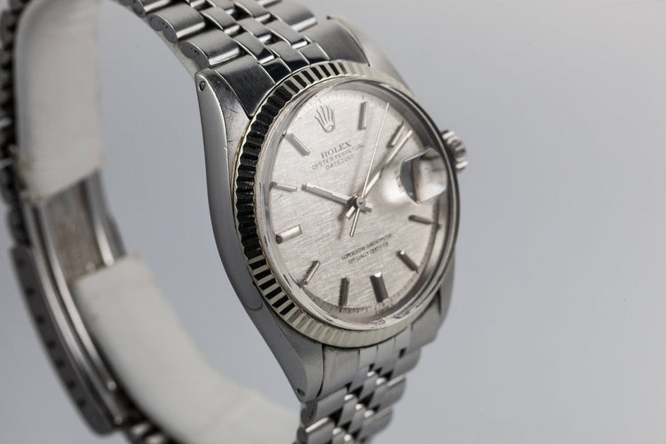 1972 Rolex Datejust 1601 No-Lume Linen Dial