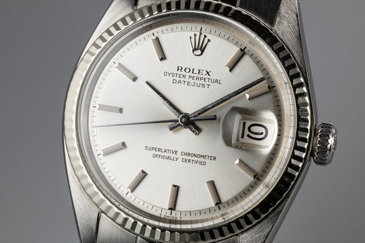 1972 Rolex DateJust 1601 No Lume Silver Dial