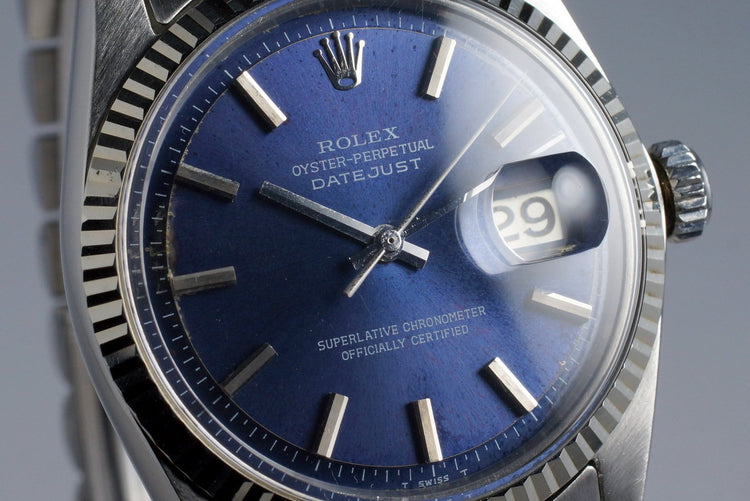 1978 Rolex DateJust 1601 Blue Dial
