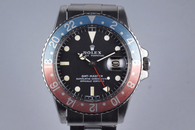 1975 Rolex GMT 1675 with Box and Papers