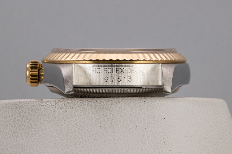 1993 Rolex Two-Tone Oyster Perpetual Midsize 67513 Champagne Dial