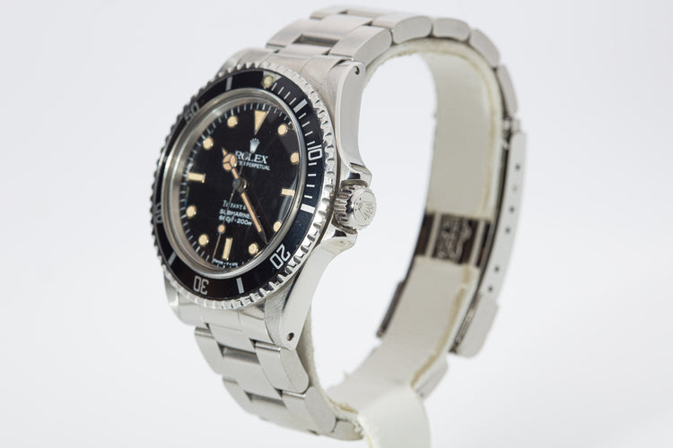 1985 Rolex Submariner 5513 Tiffany & Co Creamy lume Spider Dial