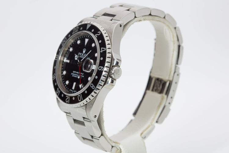 1999 Rolex GMT Master II 16710 Luminova Dial Box & Papers