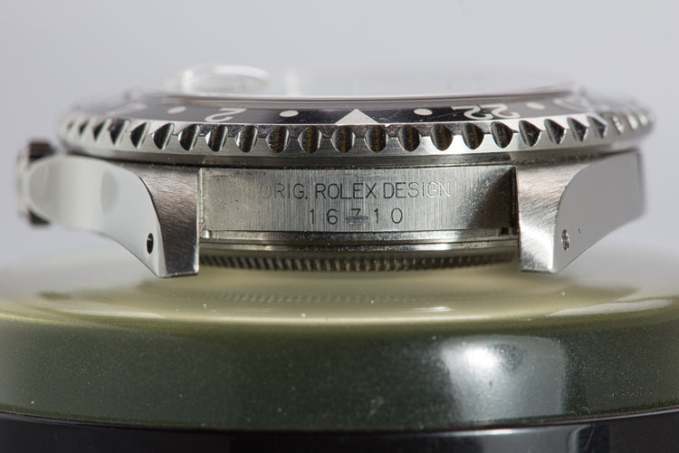 1999 Rolex GMT Master II 16710 Luminova Dial Box & Papers