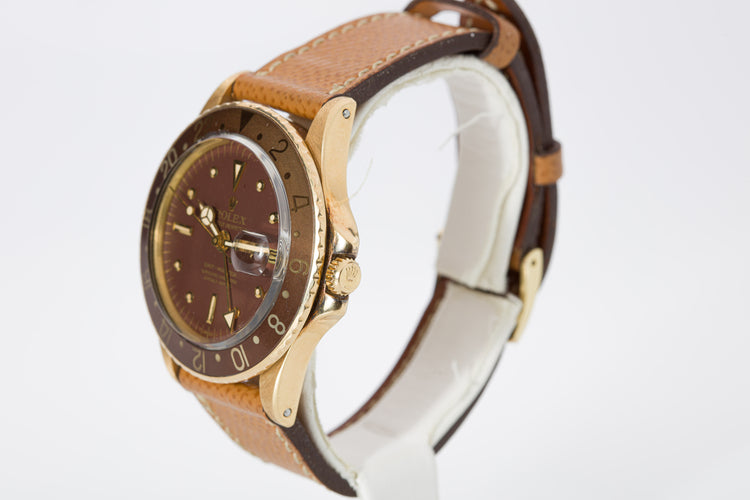 1977 Rolex 18k 1675 GMT Master Brown Nipple Dial