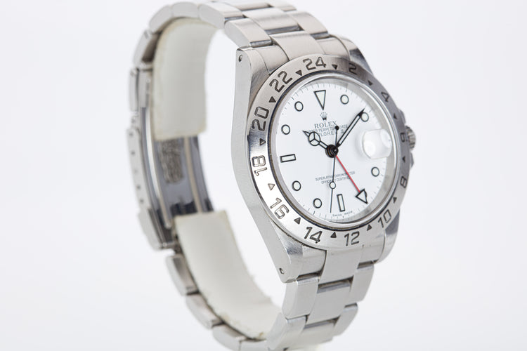 2002 Rolex Explorer II 16570 Polar Dial Box, Papers, Booklet & Hangtag
