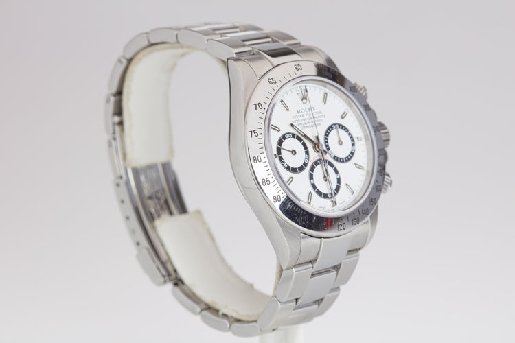 1999 Rolex Daytona 16520 White Dial Box, Papers, Booklets & Hangtag,Chronotag