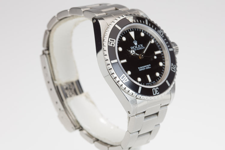 1991 Rolex Submariner 14060 w/ Service Card, Box & Booklet