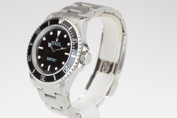 1991 Rolex Submariner 14060 w/ Service Card, Box & Booklet