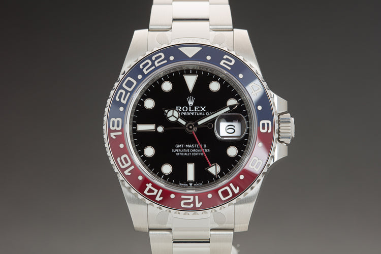 2021 Rolex St GMT Master II 126710BLRO Pepsi Oyster Bracelet Box, Card, Tags
