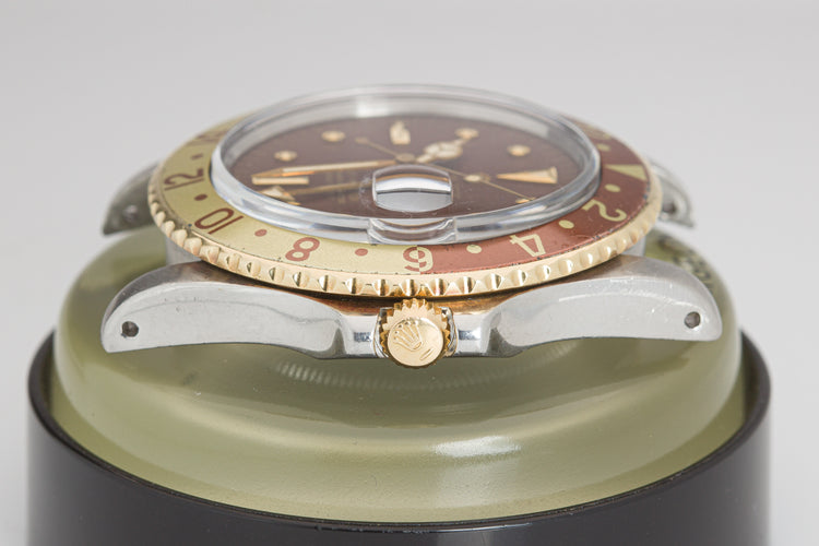 1977 Rolex 14k/St GMT Master 1675 Brown Nipple Dial Jubilee bracelet