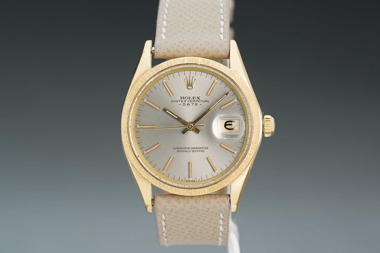1969 Rolex 1511 Date 18k Morrelis Bezel & Silver Dial