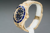 1991 18k Rolex 16618 Blue Dial Submariner