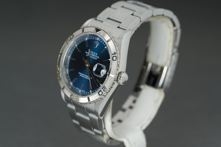 HQ Milton 2000 Rolex 16264 Blue Dial Turn o graph Datejust