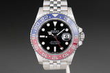 2018 Rolex 126710BLRO GMT Master II Pepsi Bezel Jubilee Bracelet Box, Card, Tags